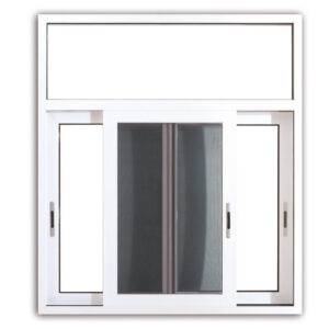 PVC Casement Window 3 Panel Gray
