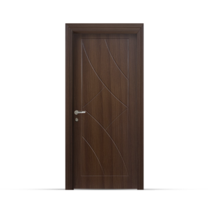 PVC Soundproof Bedroom Door Chocolate